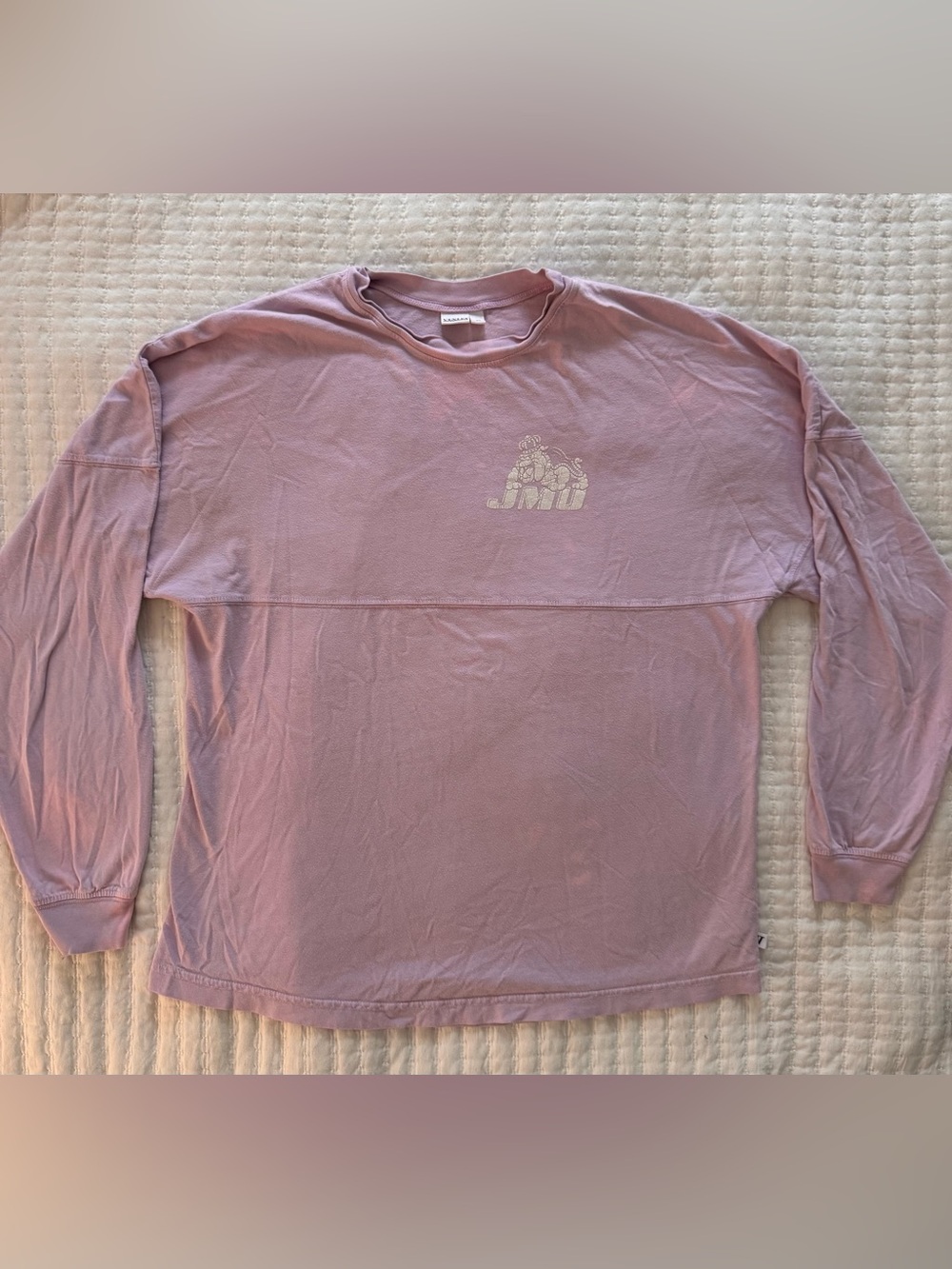 Venley JMU light purple long-sleeve spirit top- Size M